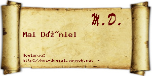 Mai Dániel névjegykártya
